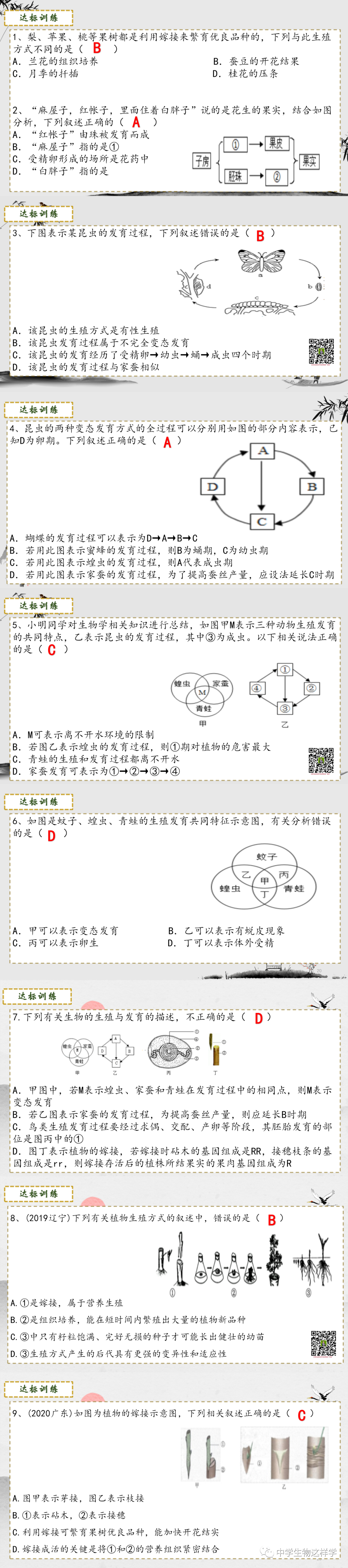 无性生殖和有性生殖的区别（中考生物一轮复习 专题十八 生物的生殖和发育）(图4)