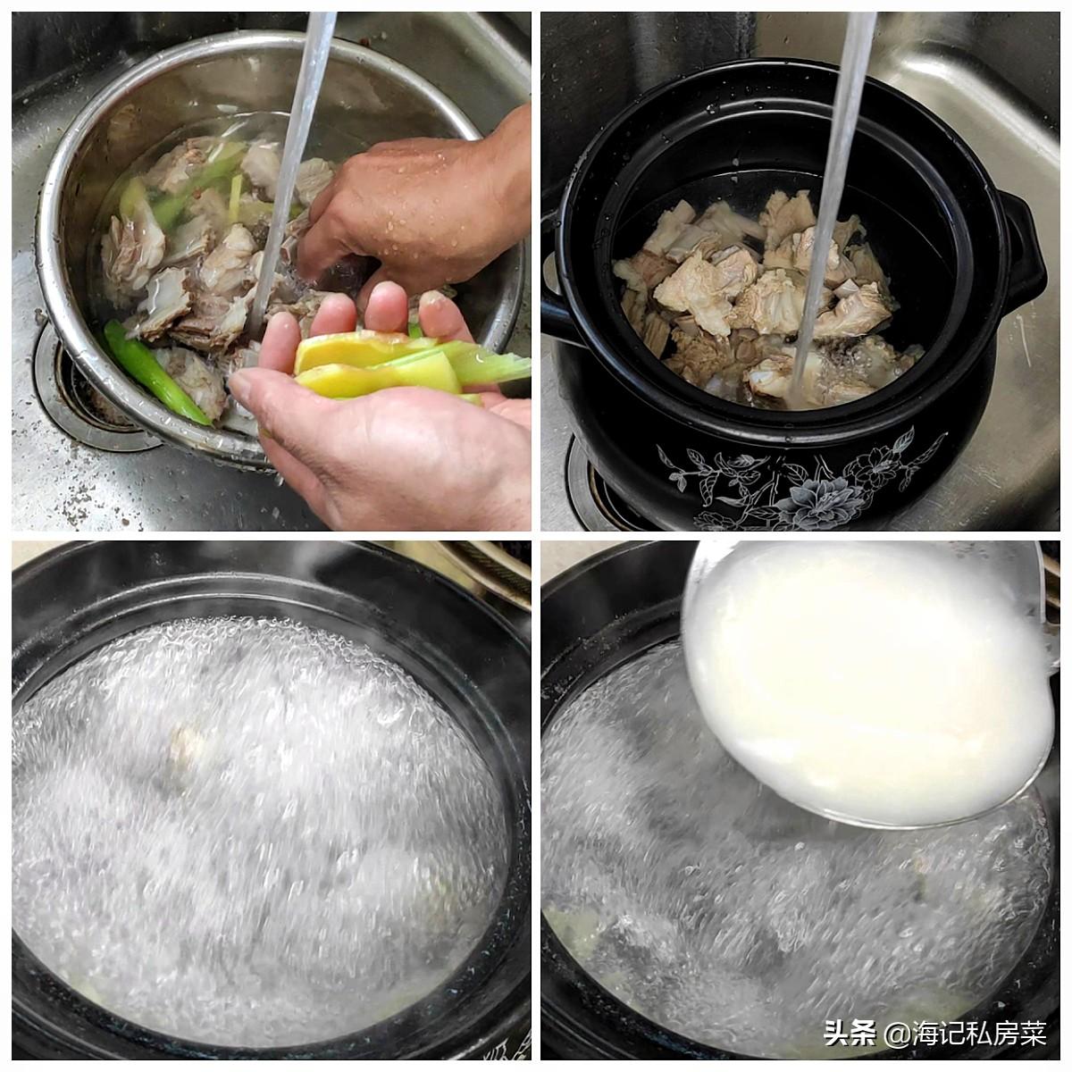 羊排怎么炖好吃家常做法（清炖羊排，老爸的拿手菜，汤鲜味浓，羊肉软烂，连萝卜都非常好吃）(图5)